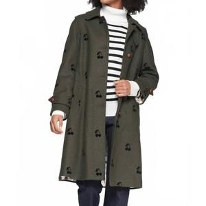 NEW VILAGALLO cherry loden coat in green